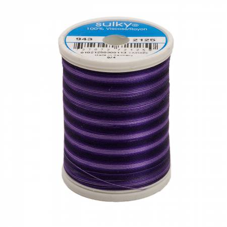 943-2121 VARIEGATED ORCHIDS SULKY RAYON THREAD 40WT 850 YDS - North Country  Quilters & Sew 'n Vac, LLC